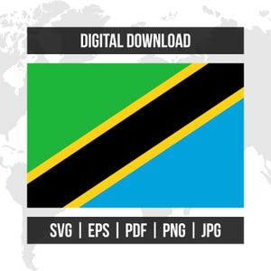 Tanzania Flag | National Flag | svg eps pdf png jpg | High-Quality Vector Digital Download