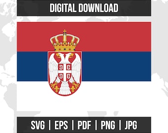 Serbia Flag | National Flag | svg eps pdf png jpg | High-Quality Vector Digital Download