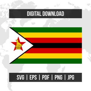 Zimbabwe Flag | National Flag | svg eps pdf png jpg | High-Quality Vector Digital Download