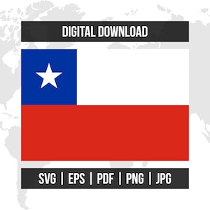 Chile Flag | National Flag | svg eps pdf png jpg | High-Quality Vector Digital Download