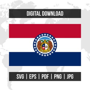 Missouri Flag | State Flag | Printable Vector Files | Digital Download