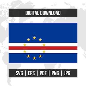Cape Verde Flag | National Flag | svg eps pdf png jpg | High-Quality Vector Digital Download