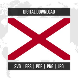 Alabama Flag | State Flag | Printable Vector Files | Digital Download