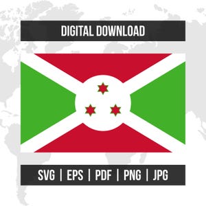Burundi Flag | National Flag | svg eps pdf png jpg | High-Quality Vector Digital Download