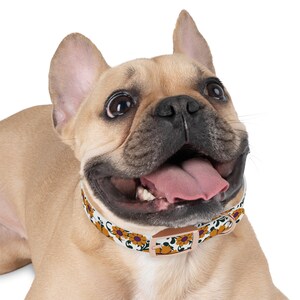 Floral Dog Collar, Adjustable Pet Accessory, Summer Dog Fashion, Cute Dog Gift, Dog Lovers&#39; Collar