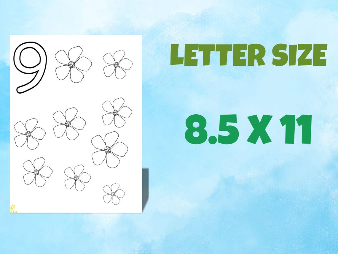 1 - 10 Numbers Printable Coloring Page Worksheets for Kids , Preschool ...