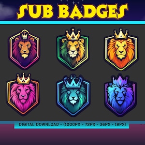 Discord Roles | Twitch Sub Badges | Stream Badges | Channel Points | Cute Sub Badges | Cheer & Bit Badges