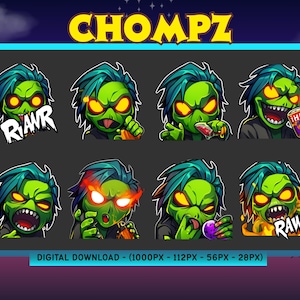Spooky, Cute Chompz Emotes  Fun Emote Collection for Streamers on Twitch, Discord, and YouTube.