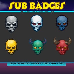 Twitch Stream Badges | Cute Sub Badges | Bit Badges | Cheer Badges | Channel Points | Discord Roles