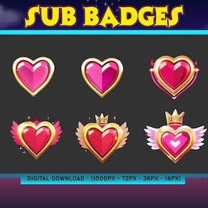 Twitch Badges | Sub Badges Cute | Channel Points | Stream Badges | Cheer Badges | Discord Roles