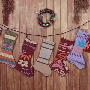 Moderne kerstsok, luxe kerstsok, boho kerstsok, kerstsokbundel, neutrale kerstsok,