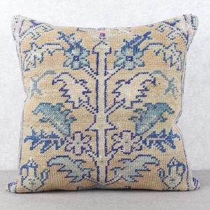 Boho Pillow Sham Cover, Vintage Kilim Pillow, 24x24 Interior Designer Pillow, Home Decor Pillow, Purple Pillow, Gift Textured Pillow,