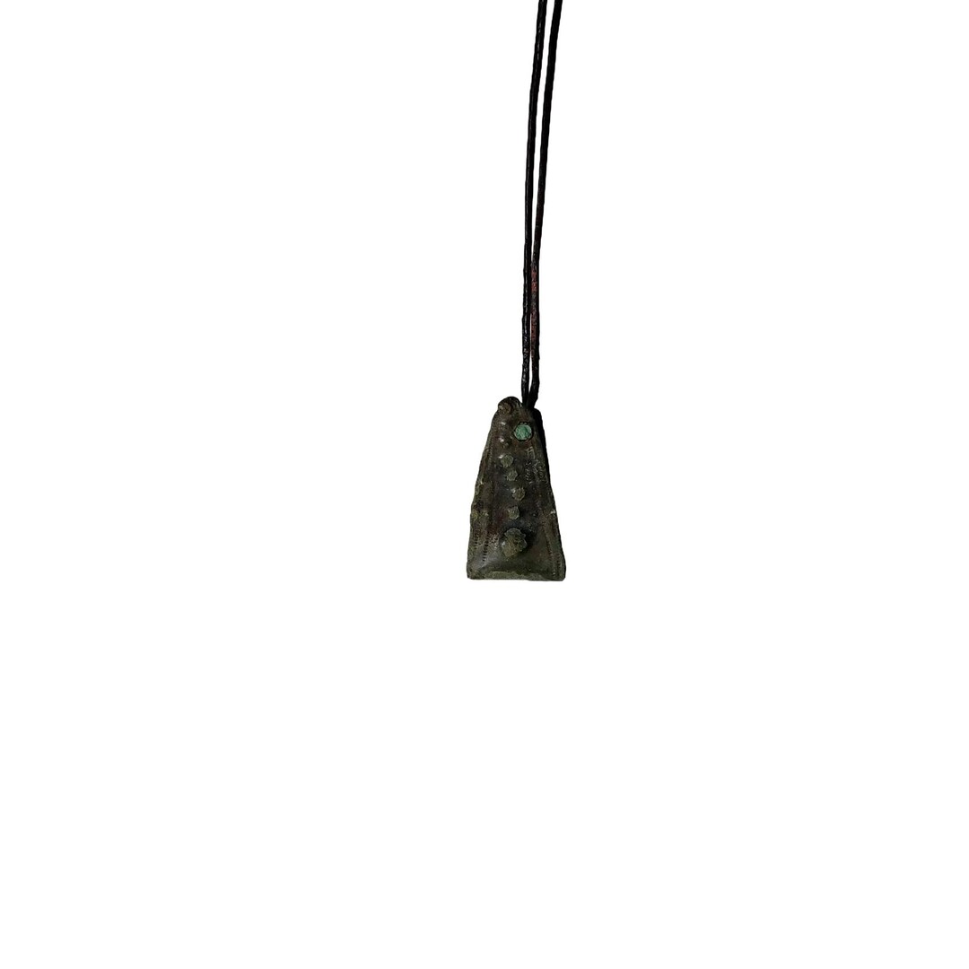Bronze Triangle Pendant With Raised Dot Motif – Medieval Symbolic ...