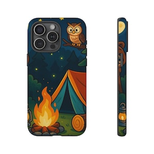 TimonXStudio: Camping Phone Case - Cozy Outdoor Adventure Design, Perfect Gift for Nature Lovers, Camping Enthusiasts, Birthday Presents