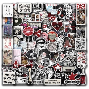 100 Pcs Downtown Girl Stickers, Pinterest Aesthetic Sticker Pack, Rock Star Waterproof Y2K Stickers for Water Bottle Laptop, Urban Fashion