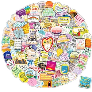 300PCS Motivational Sticker, Inspirational Words Stickers, Vinyl Encouraging Positive Affirmation Stickers for Water Bottles Laptop Decals
