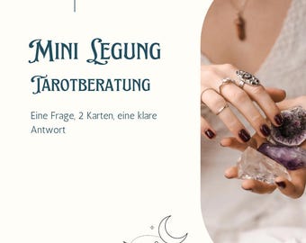 Mini Tarot – En fråga, ett tydligt svar | Personlig kortläsning som PDF eller röstmeddelande