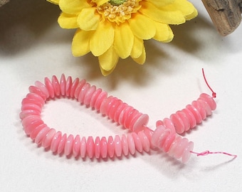 Pink Coral Rondelle Beads, Destash Bargain Beads, Jewelry and Beading Supplies