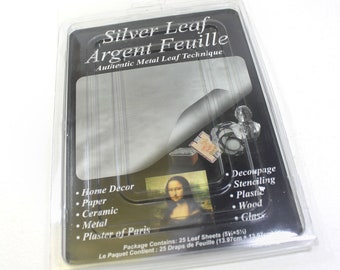 Silver Leaf, Argent Feuille, Authentic Metal Leaf Technique, Crafting Supplies