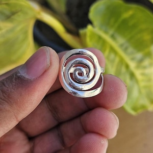925 Sterling Silver Spiral Ring - Handmade Minimalist Jewelry - Swirl Ring for Women - Easter & Mother’s Day Jewelry -Unique Gift for Her