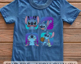 Stitch PNG, desenho animado colorido (download digital)