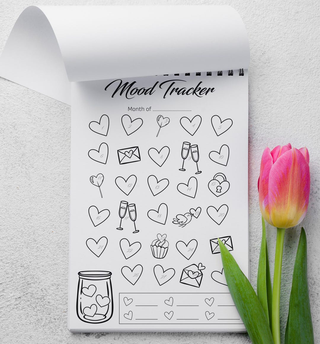 Printable Monthly Mood Tracker | Minimalist A5 Planner (PDF Download ...