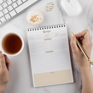 Recipe Card Printable or Digital – 3 Elegant Variations | A5 PDF Format