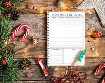 Christmas Gift Tracker Printable | Holiday Budget Planner (A5 PDF)