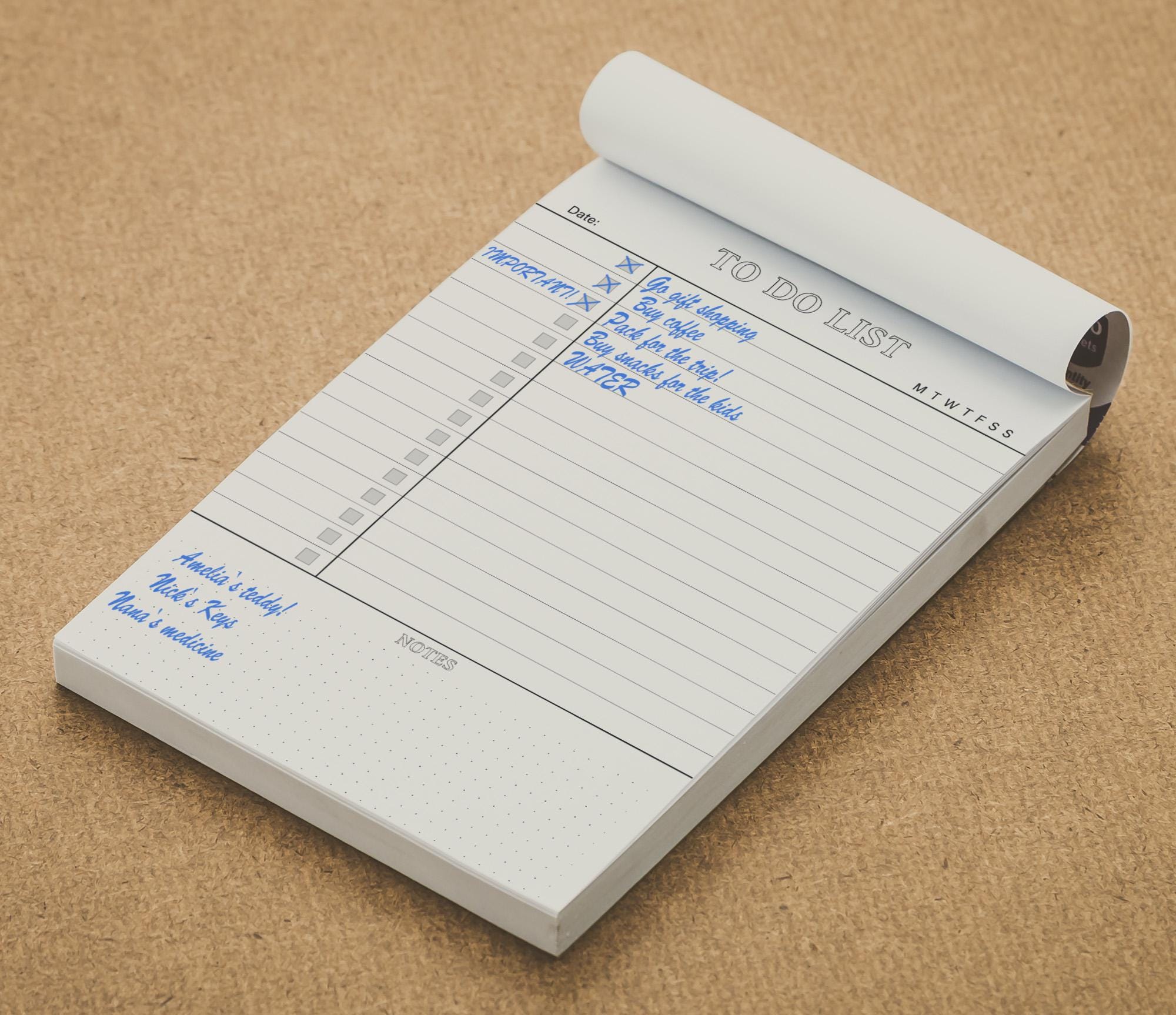 Printable to Do List With Notes Section - A6 Minimal Design - Etsy