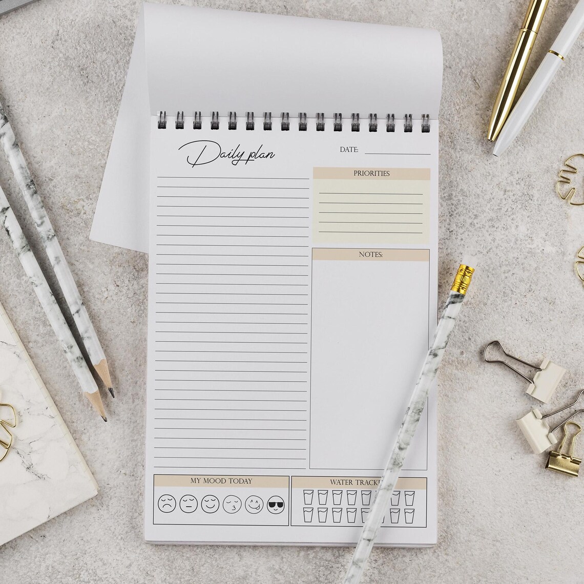 Daily Planner Bundle Printable or Digital - 4 Page Set - Etsy