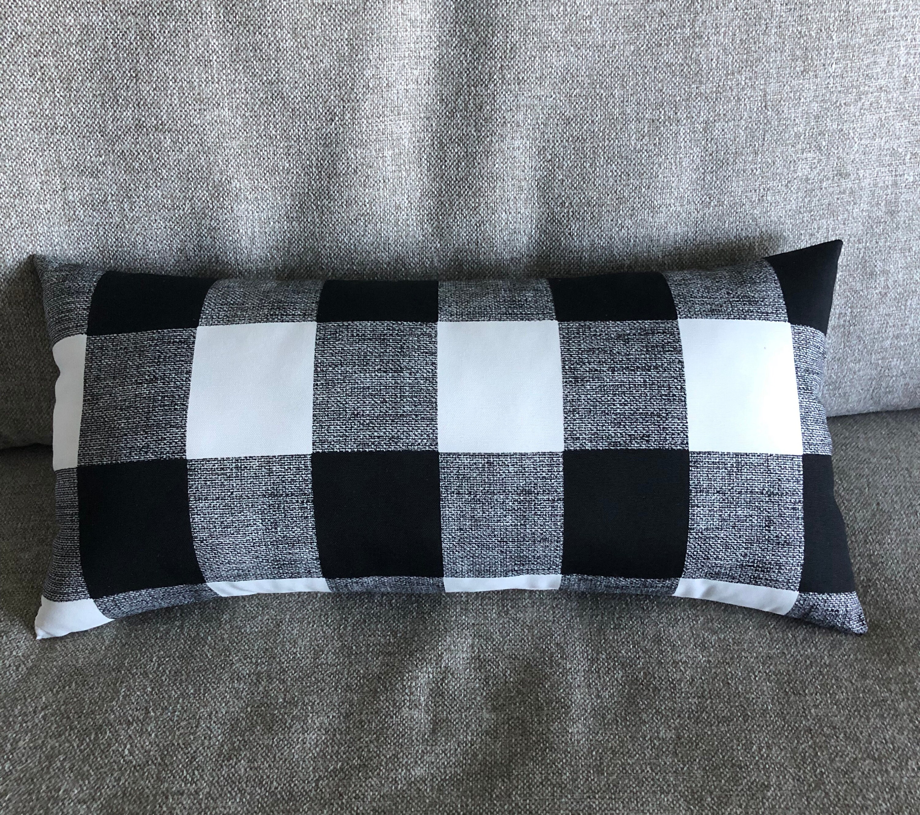 Syfrin Black Indoor/Outdoor Rectangle Decorative Lumbar Pillow