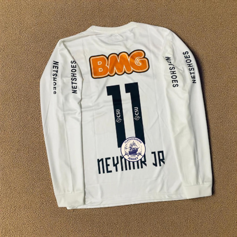 Neymar JR #11 Long Sleeves Jersey image 1
