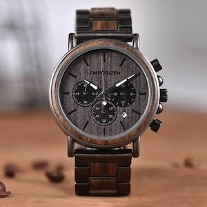 Wood Watch for Men, Anniversary Gift for Him, Engraved Watch, Wooden Watch, Personalized Watch, Groomsmen Gift, Boyfriend Gift, Husband Gift