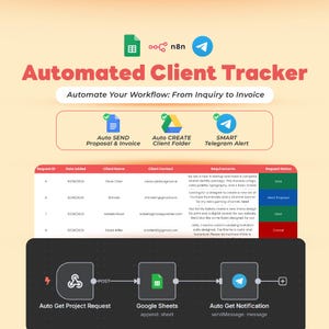 Automated Client Tracker for Google Sheets & N8N | The Ultimate Freelance Business Dashboard | From Inquiry to Invoice Automation System