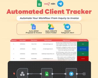 Automated Client Tracker for Google Sheets & N8N | The Ultimate Freelance Business Dashboard | From Inquiry to Invoice Automation System