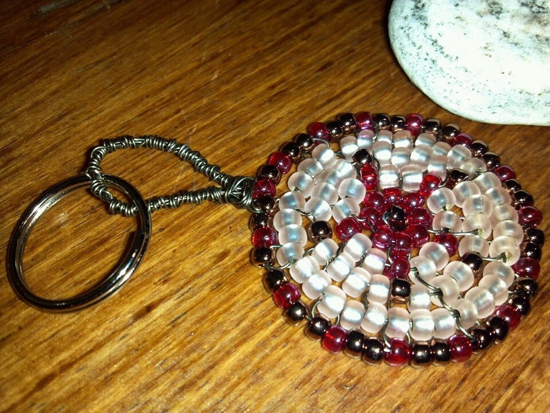 First Car Keychain, Handmade Beaded 2 Keychain, Backpack Handbag