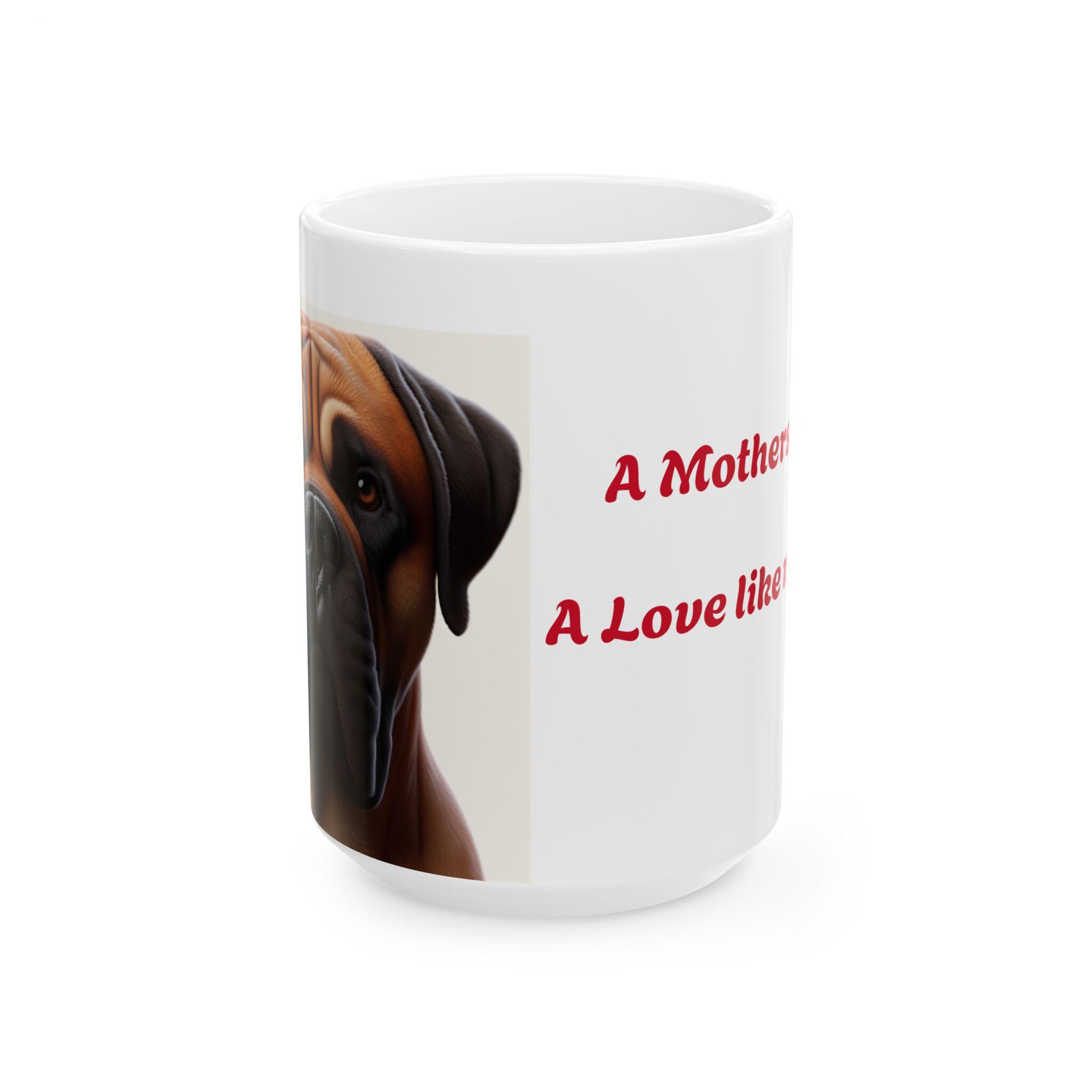 Cute Bullmastiff Mothers Day Gift from her fur child. Ceramic Mug, (11oz, 15oz)