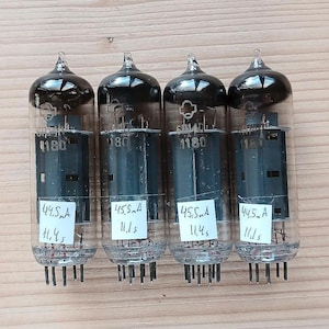 Strong Matched Quad 6P14P EL84 6BQ5 Same Date Vacuum Tubes - Reflektor NOS 80's