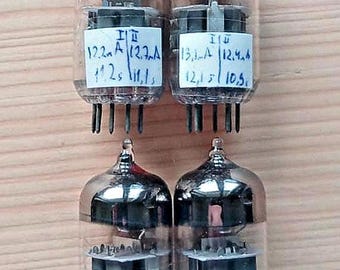 Par combinado de tubos de vacío Holy Grail 6N23P SWGP Silver Shields Reflector 1974