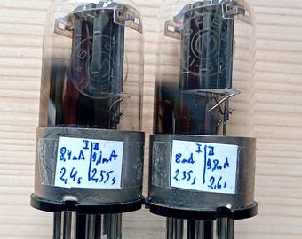 Matched Pair Sylvania 6SN7 6SN7GTB Vacuum Tubes Valves Black Wing