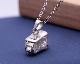 Colgante de tuk tuk de plata esterlina: recuerdo de viaje de Tailandia