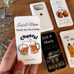 Personalized Magnet Bottle Opener, Custom Party Gifts, Birthday Favor, 30th, 40th, 50th, 60th, 70th,