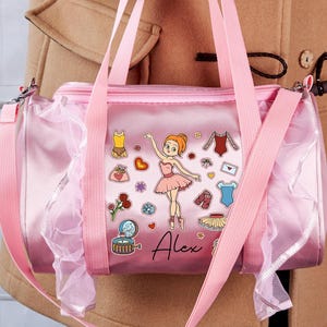 Custom Dance Bag for Girls Name Duffle Bag Personalized Dance Ballet Bag Overnight bag for Girl Ballet Bag Weekender Back To School Gifts