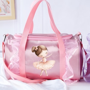 Custom Dance Bag for Girls Name Duffle Bag Personalized Dance Ballet Bag Overnight bag for Girl Ballet Bag Weekender Back To School Gifts