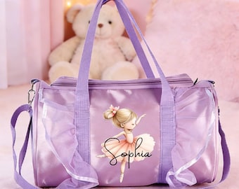 Personalized Duffle Dance Bag, Personalized Dance Ballet Bag,Ballet Bag for Girl gift,Small Overnight bag for Girl, Ballet Bag,Weekender Bag