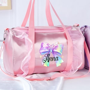Personalized Duffle Dance Bag, Personalized Dance Ballet Bag,Ballet Bag for Girl gift,Small Overnight bag for Girl, Ballet Bag,Weekender Bag