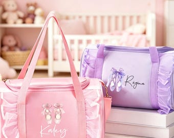 Personalisierte Duffle Dance Bag, personalisierte Dance Ballet Bag, Ballett Tasche für Mädchen Geschenk, kleine Reisetasche für Mädchen, Balletttasche,Weekender Bag
