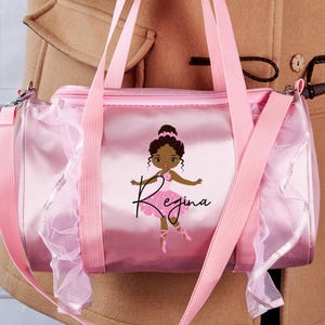 Personalized Name Duffle Bag for Girls Custom Dance Bag Pink Ballet Dance Bag Gift for Dancing Kid Gymnastic Bag Back To School Gifts