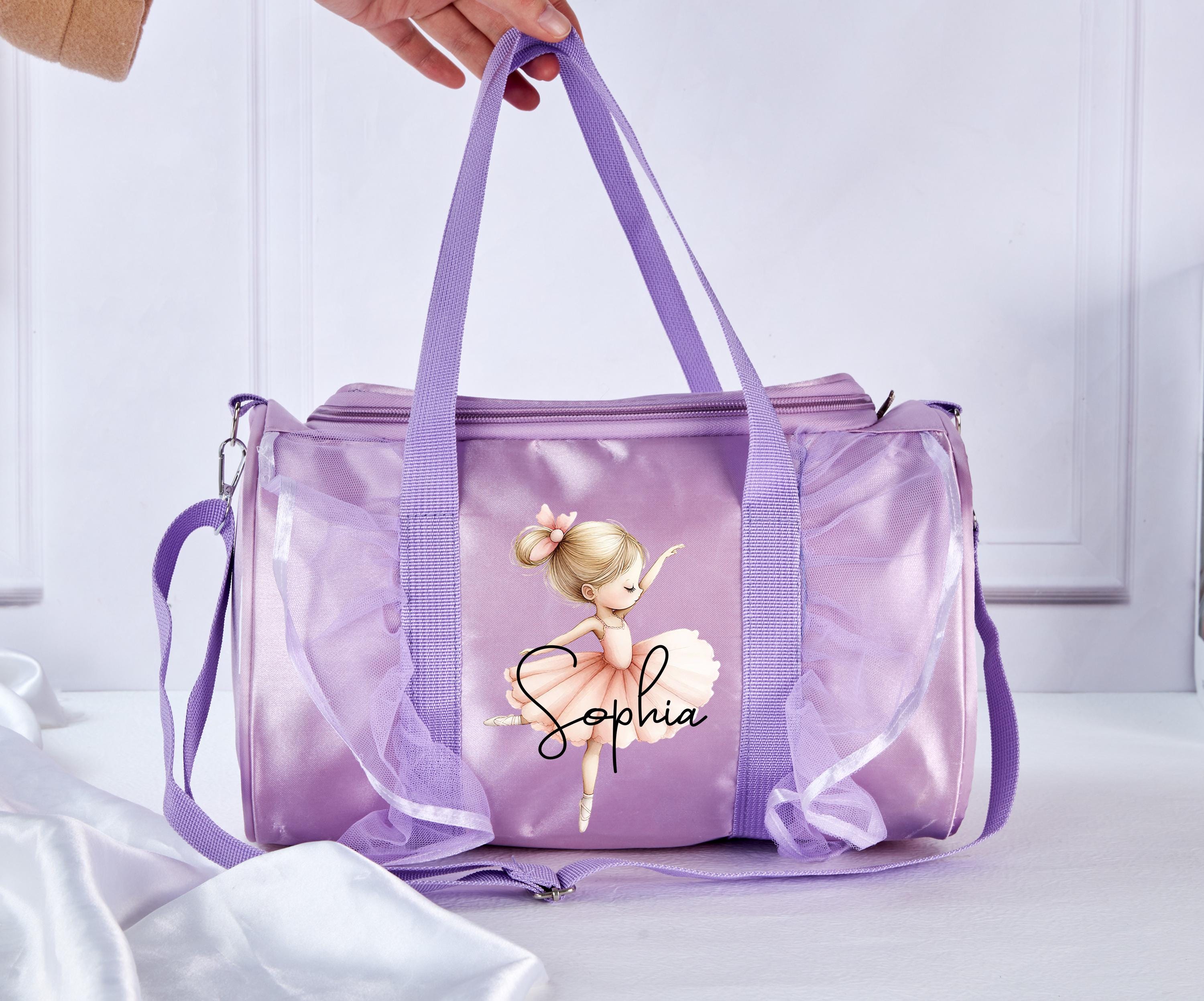 Borsa da viaggio personalizzata per danza, borsa da balletto personalizzata, borsa da balletto per regalo per ragazza, piccola borsa da viaggio per ragazza, borsa da balletto, borsa da weekend