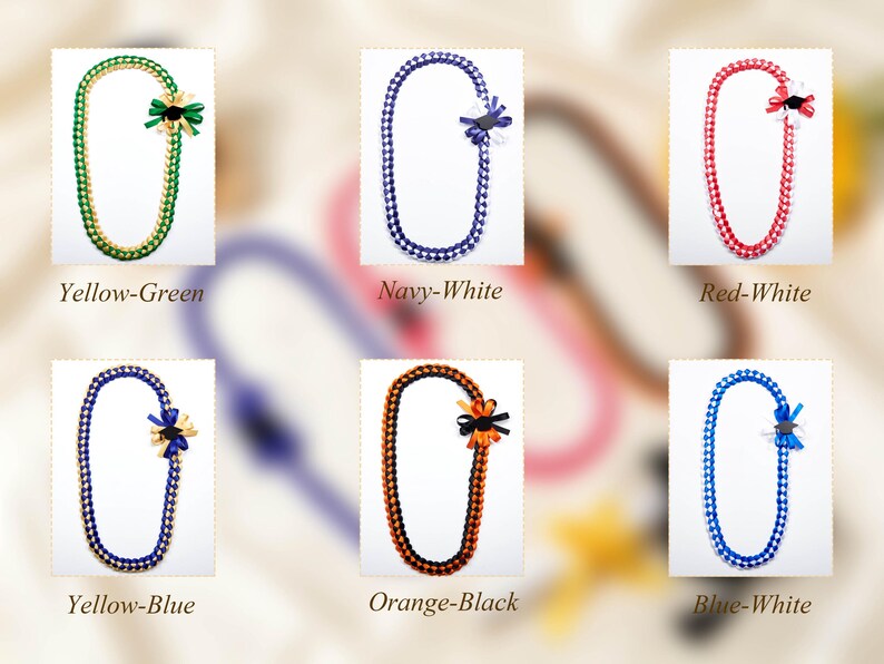 Personalized Double Ribbon Graduation Lei, Class of 2026, Custom Name ...
